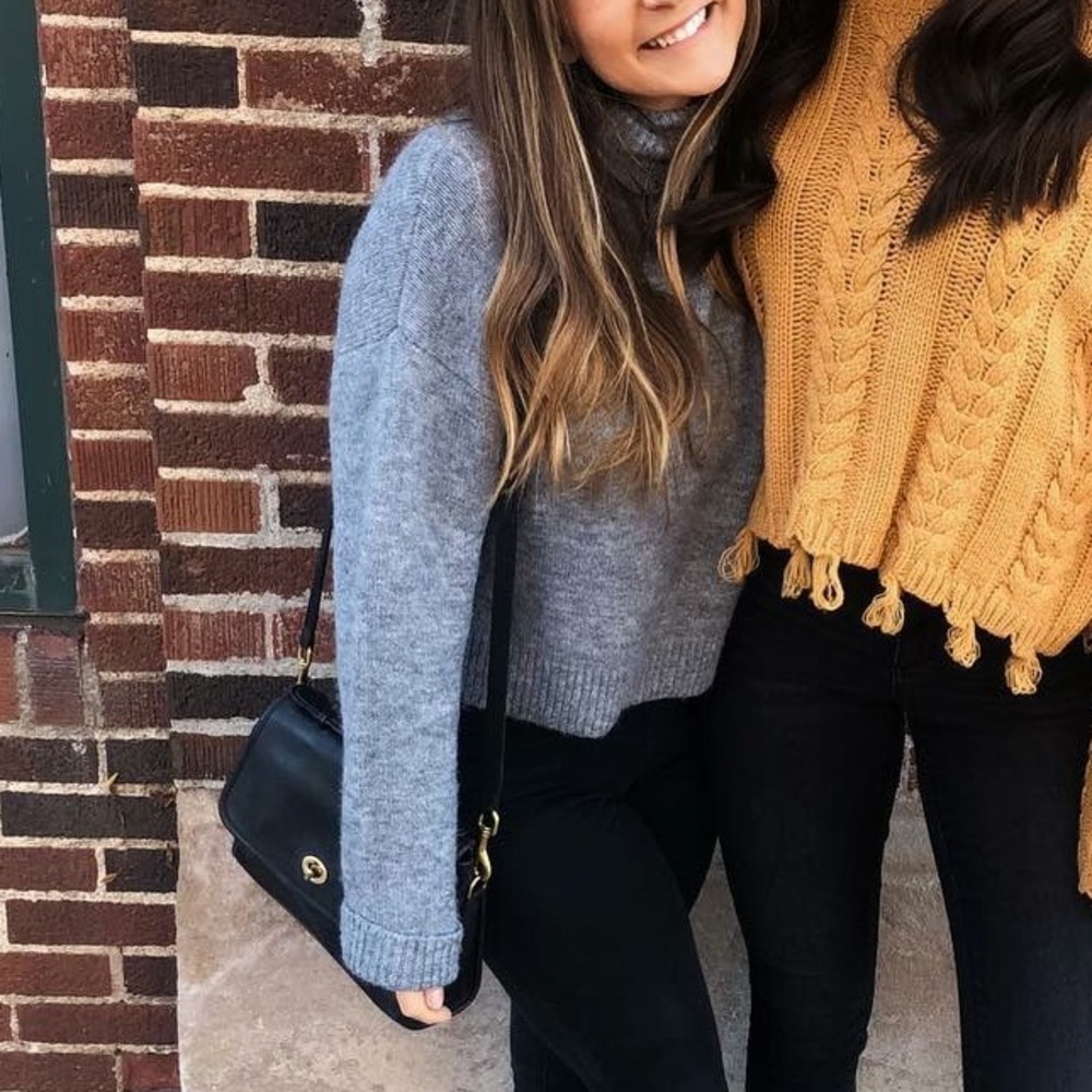 Warm/soft grey turtle neck